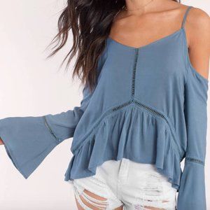 Blue off the shoulder Blouse